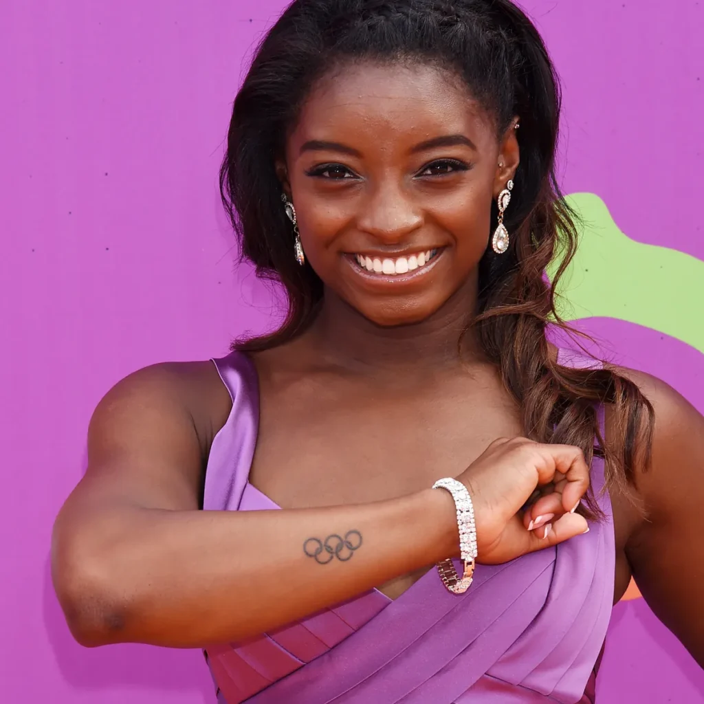 Simone Biles Olympic Rings Tattoo