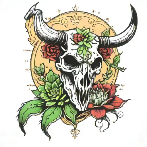 Meaning of Bull Skull Tattoo