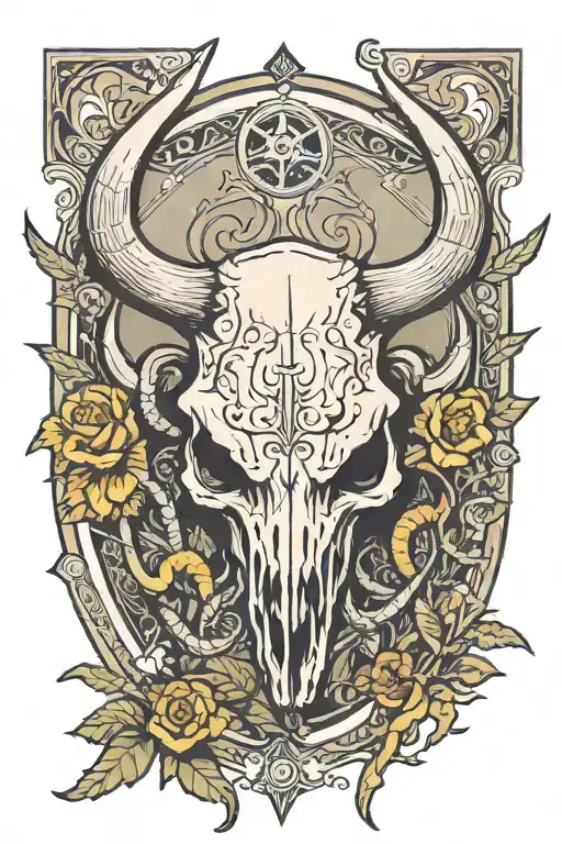 Meaning of Bull Skull Tattoo